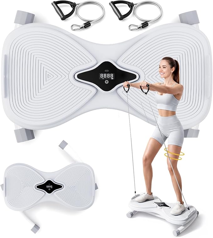 Waist Twister Machine with Rechargeable Battery, LED Counter, Ab Twister Board for Belly Fat Loss and Core Workout, 300 lbs Capacity, Silent Spin, Anti Slip, Home Gym Equipment for Women/Men
