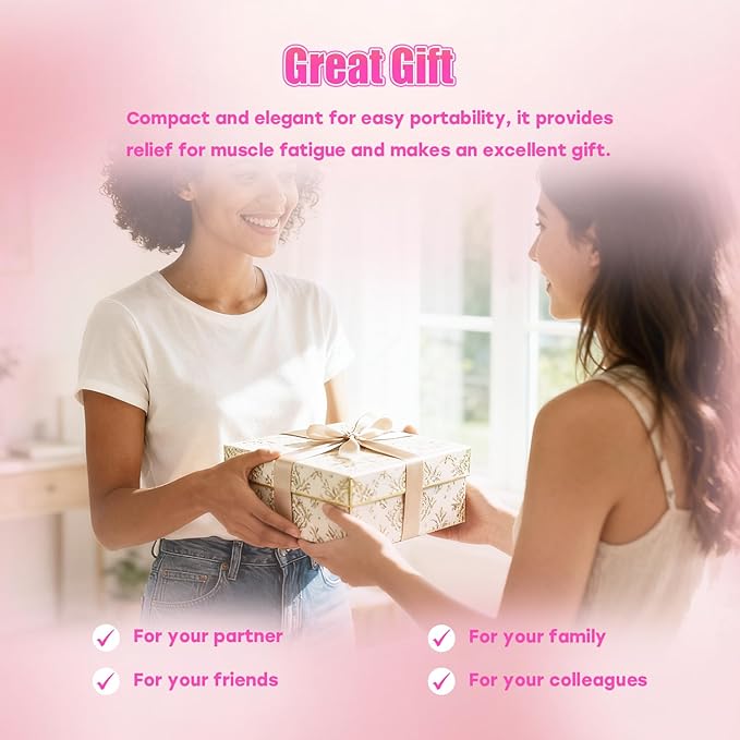 Upgraded Back Muscle Massager - Multiple speeds and Modes Available - Mini Size fits Back of arms (Peach Pink)...