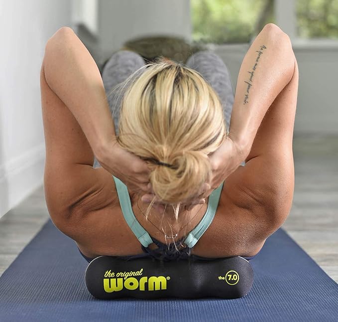 The Original Worm-Combines Massage Balls & Foam Roller for Neck, feet, Back, Shins, Calves, HIPS, Glutes. Portable. Great Travel Roller for Plane and car. Easy to use.