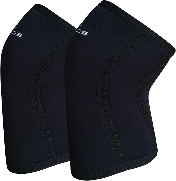 AEOLOS Knee Sleeves (1 Pair)，7mm Compression Knee Braces for Heavy-Lifting,Squats,Gym and Other Sports(X-Large,22Black4)