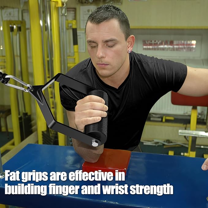 Pull Down Attachments for Gym, Grip Ø 2.36 in Arm Wrestling Exercise D Handle Cable Attachment, Single Arm Lifting Deadlift Handle Grip for Wrist Forearm and Grip Strength