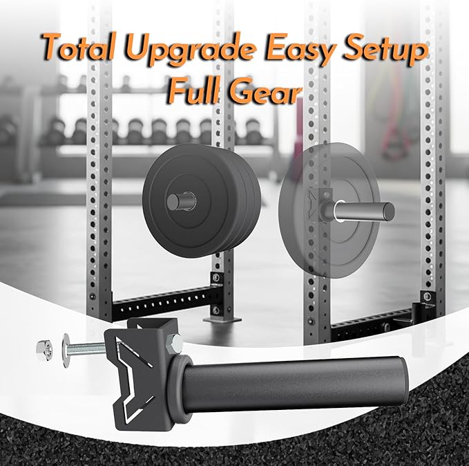 Weight Plate Holder for Power Rack – Choose 2×2 or 3×3 Uprights – Fits 5/8" to 1" Hole Diameter, Heavy-Duty Steel Plate Storage Pegs, Bolt-On Design, Pair