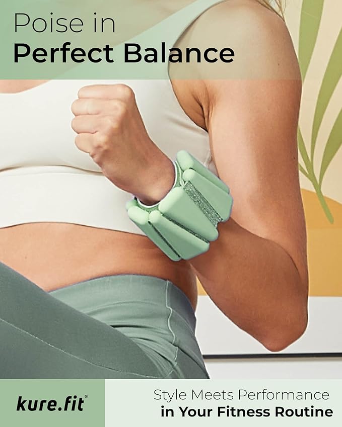 Pilates Weight | Wrist & Ankle Weights for Women | Weighted Bangles | 1LB/ 2LB Each (Set of 2)