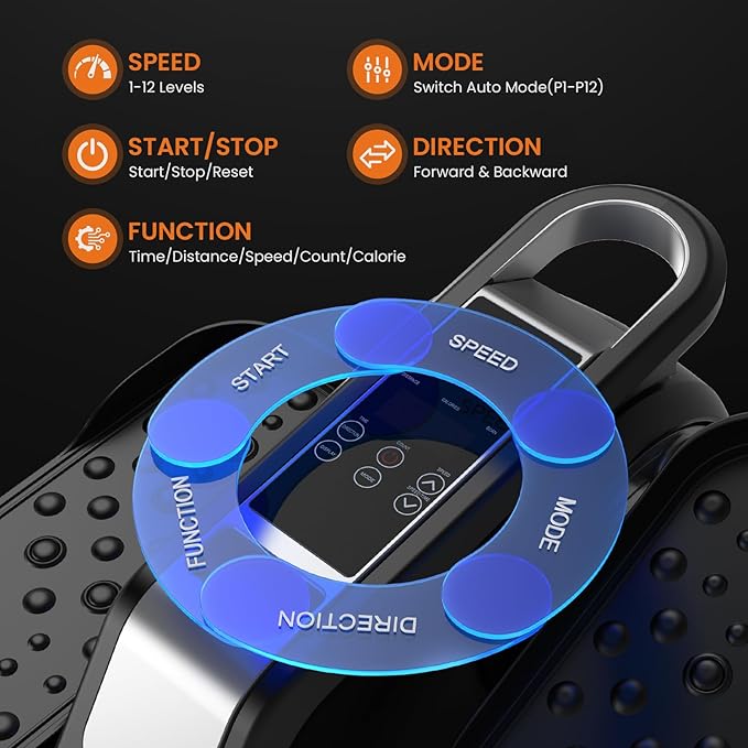 Sweetcrispy Compact Under-Desk Elliptical – Quiet Mini Pedal Exerciser with Adjustable Speed and LED Display, Portable Workout Equipment for Home or Office