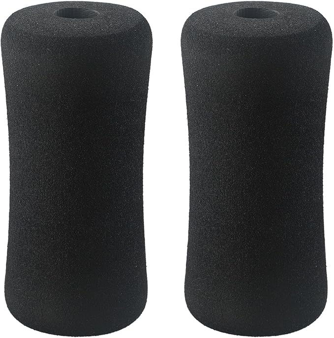 Fitness Equipment Foot Foam Pads Rollers Replacement Set for Weight Bench Leg Extension Home Gym Exercise Machines for 22-25mm Tube Diameter Black 2 Pieces(23 * 100 * 175mm)