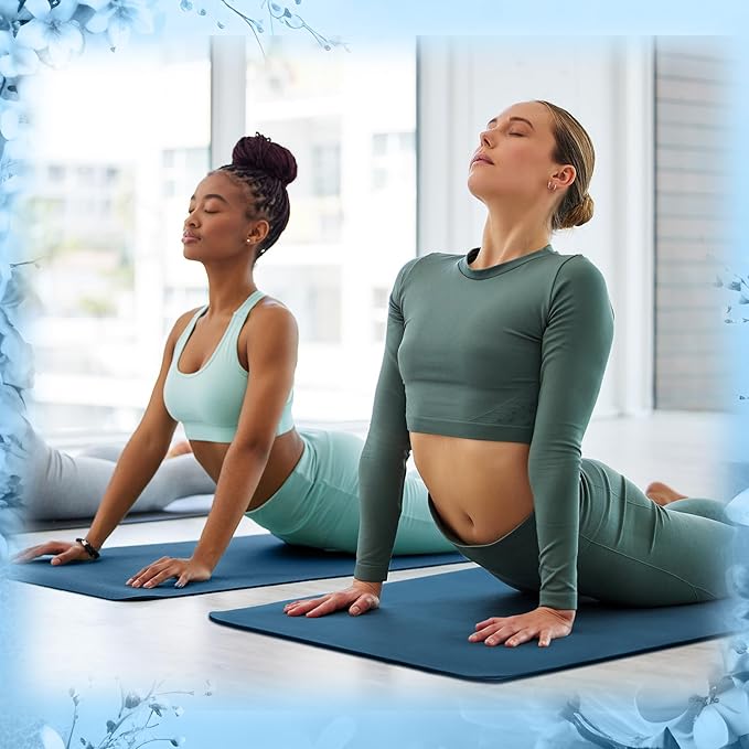 Timgle 6 Pack Yoga Mats Bulk 68 x 24 Inches Non Slip Exercise Yoga Mat 4 mm Thick Anti Slip Tear Resistant Sports Gym for Fitness Stretching Home Workout and Studio