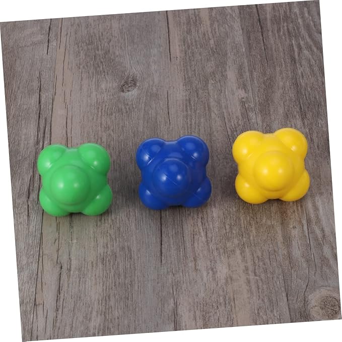 Hemoton Agility Training Reaction Ball Medium Difficulty Sensory Ball for Baseball Skills Development Instant Feedback for Hand Eye Coordination and Reflex Improvement Yellow