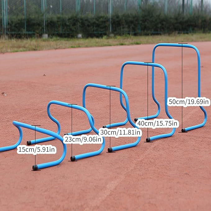 Adjustable Athletic Speed Training Hurdles Jumping and Speed Training Fitness Hurdles for Basketball Soccer Set of 5