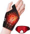 Magnetic Portable Infrared Therapy Device for Hand Wrist Joint Muscle, 660nm & 850nm Red Light Therapy Pad Adjustable Cordless Strap for Men & Women Travel Home