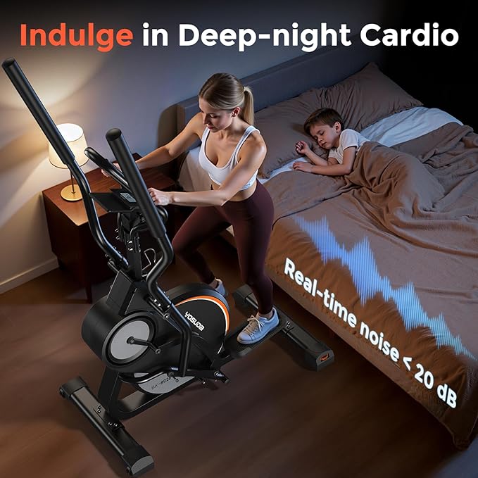 YOSUDA Elliptical Exercise Machine, 3-in-1 (Elliptical + Cardio Climber + Stair Stepper) Elliptical Machine for Home with 45°Incline, 15.5 in Stride, 16-Levals Resistance, Quiet Magnetic System