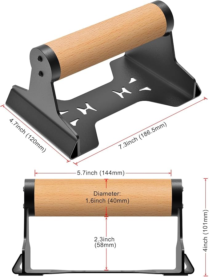 SELEWARE Wood push up bars Parallettes bars Anti-slip Handstand Bars for Calisthenics, Fitness, Floor workouts Solid Wood with Sturdy Metal Bracket, Support 600 lbs