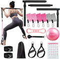 Pilates Bar Kit with Resistance Bands, Multifunctional Pilates Bar with 3 Set Exercise Resistance Bands, Portable Pilates Equipment for Women Home Gym Yoga Workouts