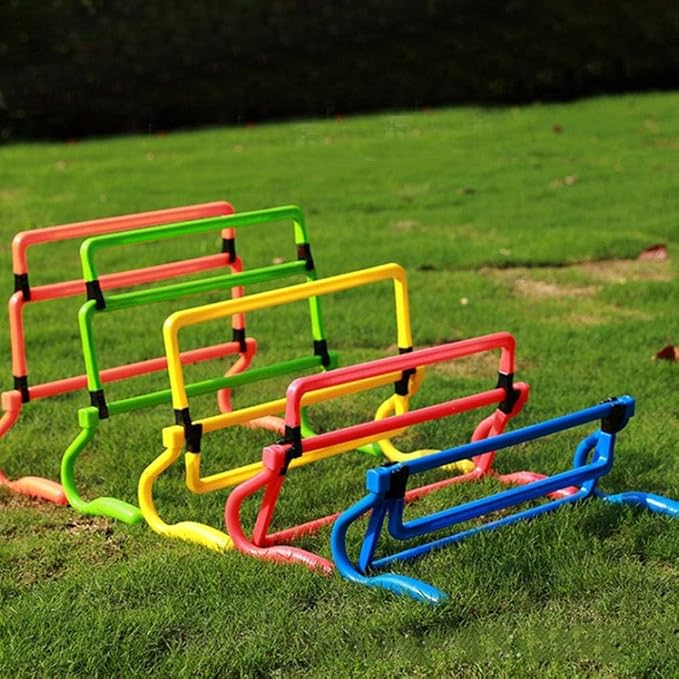 JEOZBM Speed Hurdles, 5Pcs Speed Training Hurdles for Athletes, Adaptable Training Equipment for Soccer Basketball Football