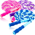 Jump Rope for Kids, 9 Ft Adjustable Jump Ropes for 4 5 6 7 8 10 12, Segmented Soft Beaded Jumping Rope Age 8-12, Tangle Free Skipping Rope for Women Man Fitness Weight Loss