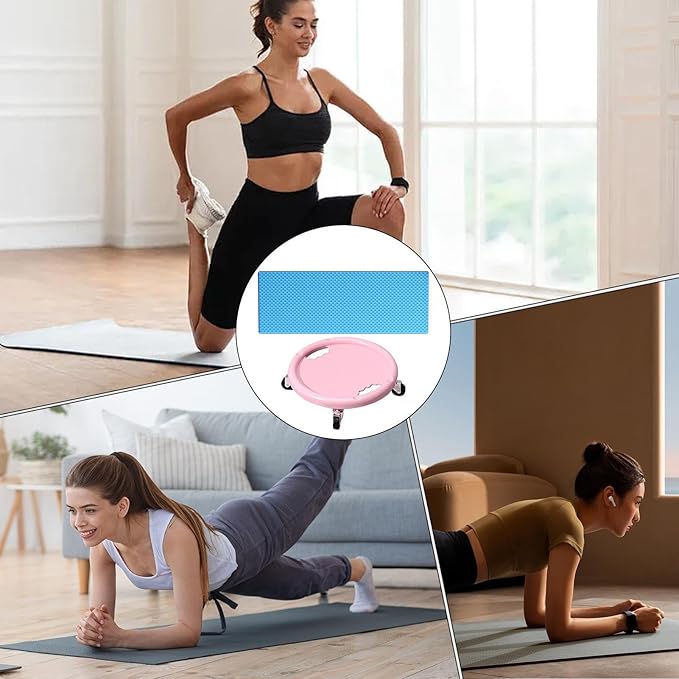 Ab Roller Wheel - Core Workout Roller, 360 Rotation System, Abdominal Training Board, Ergonomic Knee Mat | Women Men Home Gym Conditioning Muscle Shaping Balance Practice