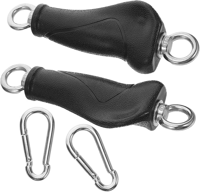 VICASKY 2pcs Resistance Bands Handles Gym Cable Workout Handles with Dual Ring Style Machine Attachments for Strength Training and Home Exercise