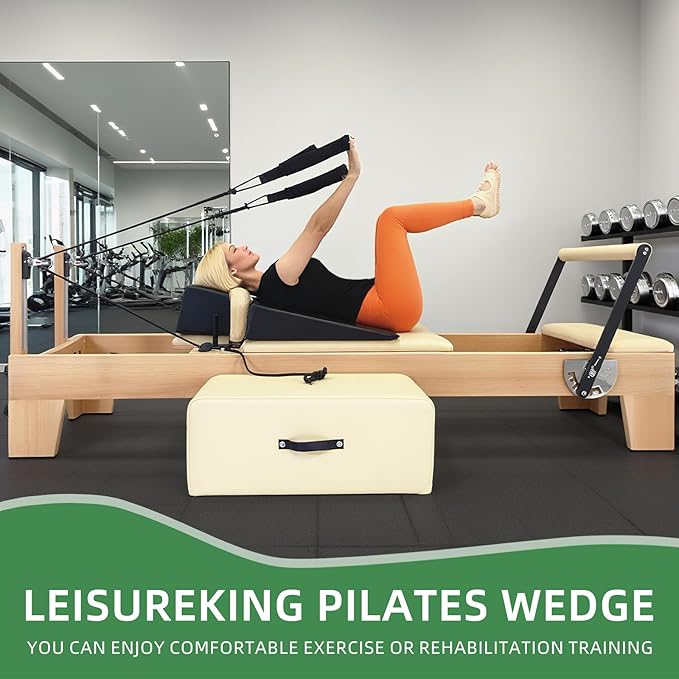 Pilates Wedge, Large Upholstered Wedge for Pilates Refromer, Pilates Reformer Wedge for Increased Strength and Stability, Wedge Pad for Home Gym Or Studio Use