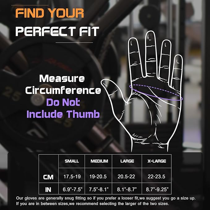 Workout Gloves for Women - Breathable Weight Lifting Gloves with Non-Slip Silicone Padding, Fingerless Gym Gloves for Cycling, Rowing, Pull Ups & Training (4 Sizes)