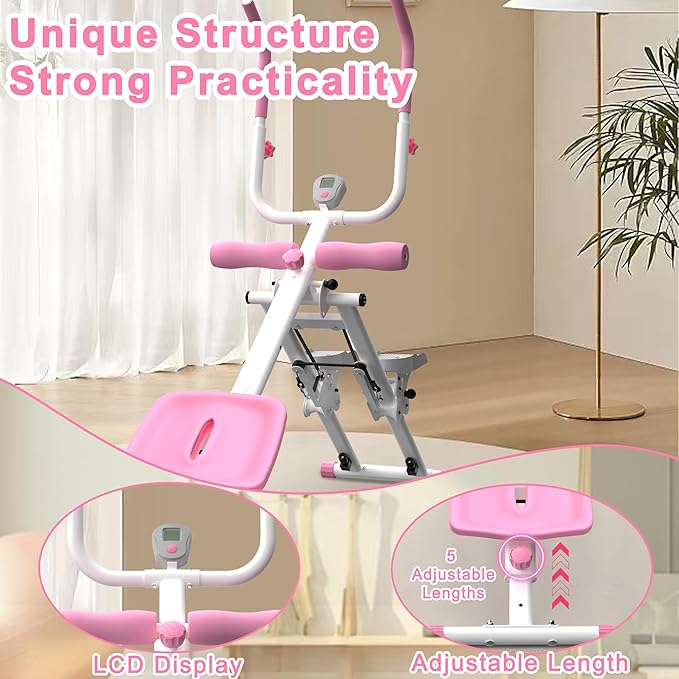 2 in 1 Stair Stepper and Ab Machine, High-Efficiency StairMaster Climber & Ab Trainer, Multi-Function Home Gym Equipment for Full Body Workout, Cardio and Core Training