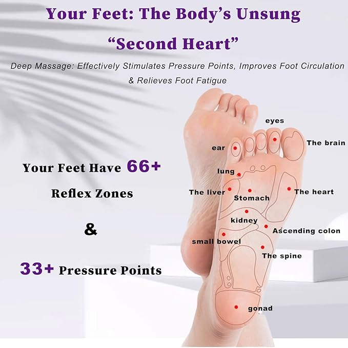 Portable Double Foot Massage Roller for Plantar Fasciitis Relief,Foot Massage Roller with Acupressure Therapy,Pain Relief, Stress Relief & Improved Circulation, Reflexology Tool for Home & Office Use