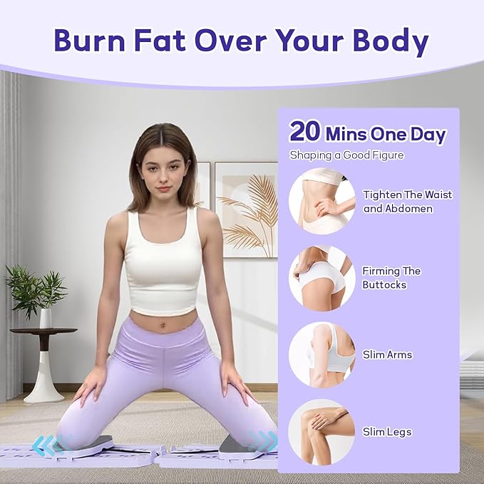 Pilates Board, Portable 7-in-1 Multifunctional Pilates Reformer Equipment with Timer, Anti-Slip and Quiet Design Pilates Reformers for Home Workout, Core Exercise for Women