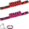 Fitness Resistance Bands with Handles, Number Stretch Resistance Band with Clear Markings, Adjustable 8-Section Elastic Training Bands,Fitness Resistance Band for Stretching and Yoga