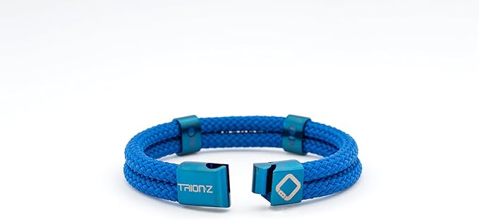 Trion:Z Zen Loop Duo Magnetic Field Therapy Wristband for Women & Men Featuring Patented ANSPO Technology (Indigo Blue, Medium)