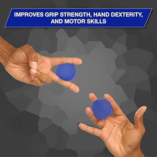 THERABAND Hand Exerciser, Ball For Hand, Wrist, Finger, Forearm, Grip Strengthening & Therapy, Squeeze Ball to Increase Hand Flexibility & Relieve Joint Pain, Blue, Firm