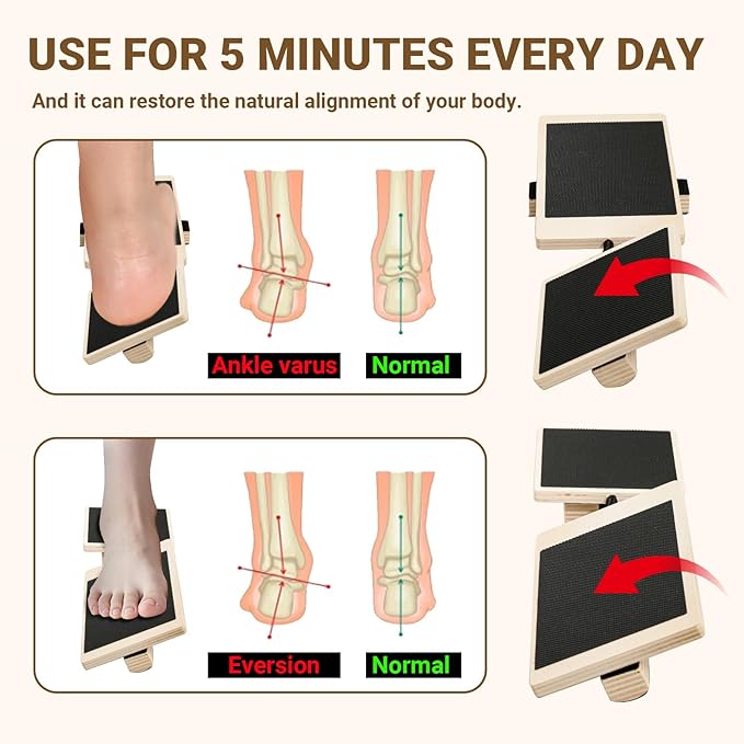 Ankle Balance Board Foot Strengthener - Single Leg Balance Board Foot Exerciser for Sprained Ankle,Posture Corrector, Physical Therapy for Plantar Fasciitis and Toe Stretcher Board for Gym Home