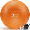 Gruper Yoga Ball, Extra Thick Non Slip Exercise Ball for Workout, Birthing, Balance, Stability, Pregnancy, 4 Sizes Anti Burst Chair for Home and Office, Includes Quick Pump & Fitness Guide
