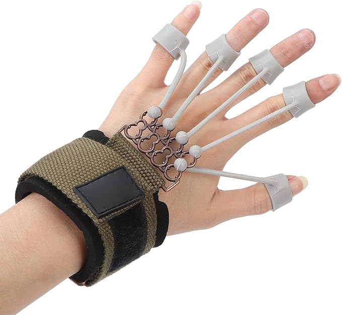 Finger Exerciser, 20Lb/40Lb Hand Grip Strengthener, Hand Strengthener Finger Band Guitar Finger Stretcher Hand Yoga Equipment for Forearm, Arthritis, Carpal Tunnel (Green 20 lbs)