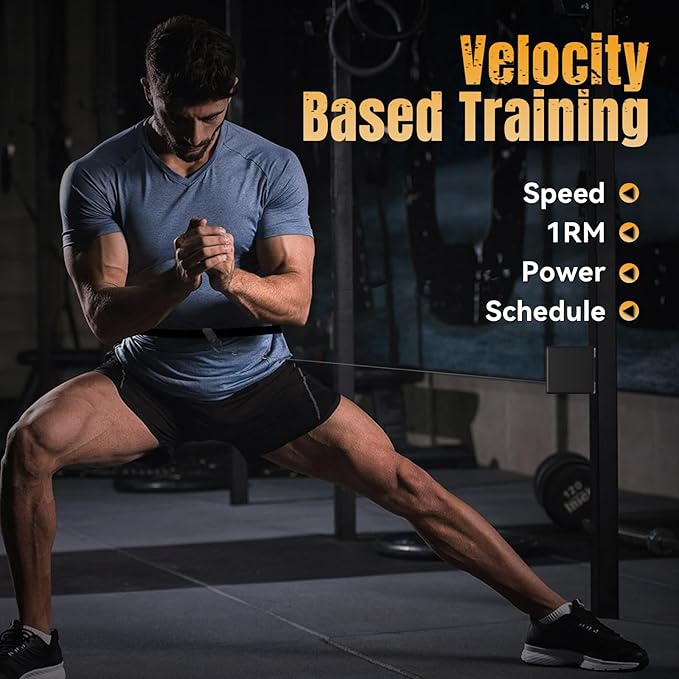 Velocity Based Training Tool, Rechargeable Smart Strength Training Monitor, Supports Real-Time Monitoring of Multiple Data, Fitness Explosive Power Training Assistant Voice Feedback