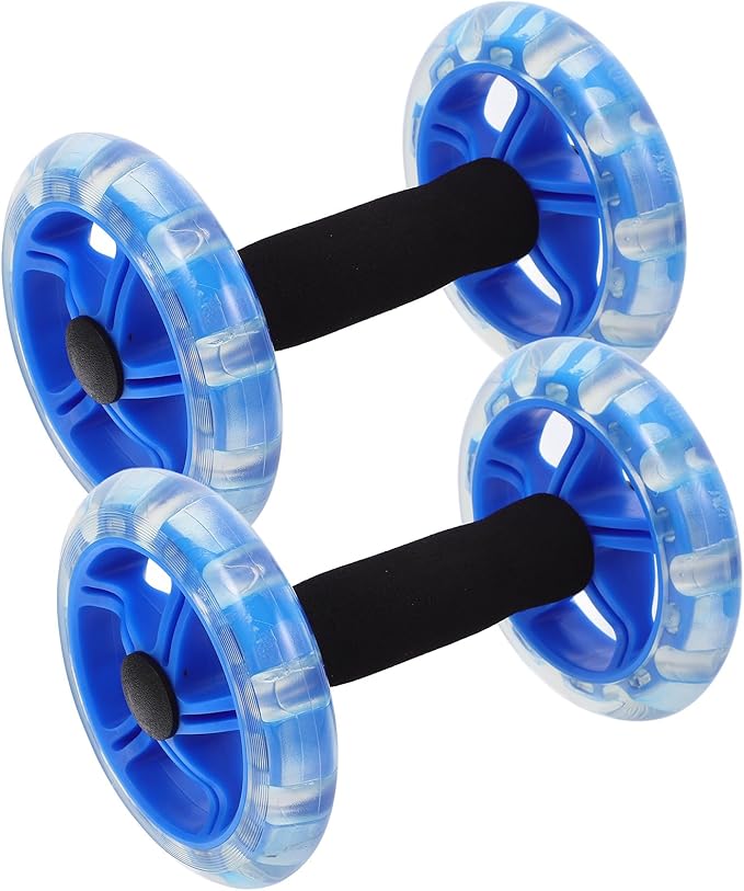 Artibetter Dual Wheel Ab Roller Fitness Exercise Device for Tummy Shaping and Core Strengthening, Blue Abdominal Trainer for Home and Gym Workout