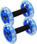 Artibetter Dual Wheel Ab Roller Fitness Exercise Device for Tummy Shaping and Core Strengthening, Blue Abdominal Trainer for Home and Gym Workout