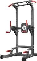 SogesHome Adjustable Pull Up Bar & Dip Station, Heavy Duty 330LB Capacity Multifunctional Home Gym Fitness Equipment for Strength Training, Push Up Stand for Arm, Back, Core & Full Body Workout