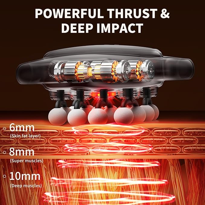 VTT 16 head massage gun deep tissue, Percussion Muscle Massager with 16 Heads, 3 Modes & 30 Intensities,Quiet Handheld Massager for Back Neck Shoulder Legs Muscle Pain Relief