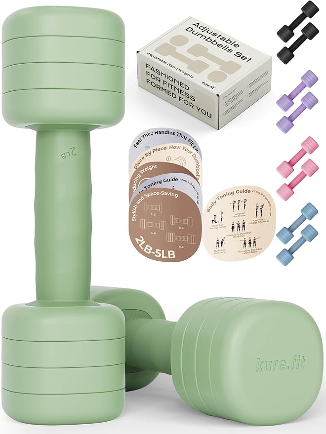 Sage Pilates Kit 1lb Weighted Bangles 2to5lb Dumbbell Bundle