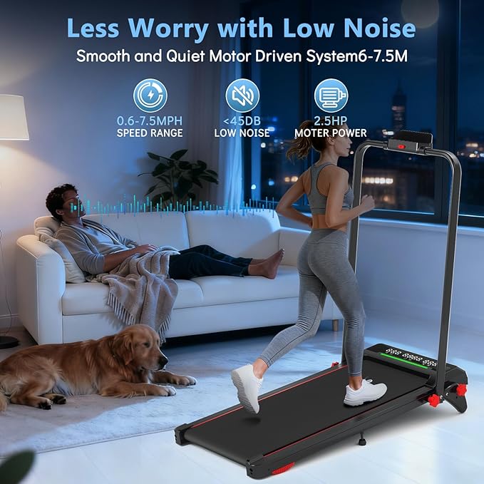 Walking Pad with Handle Bar and Incline, 3 in 1 Under Desk Treadmill with Hiking Mode, 2.5HP Low Noise Walking Treadmill Pad with Remote Control,Portable Treadmills for Home Office, Led Display