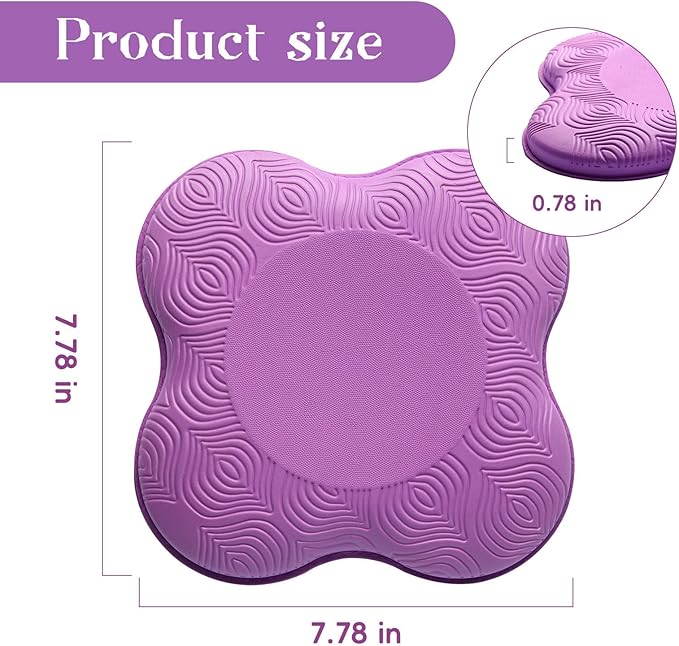 2 Packs Yoga Knee & Elbow Cushions - Extra Thick Foam for Knees, Elbows, Wrists, Hands & Head - Pilates & Kneeling Pads - Support Foam Pads for Women & Men