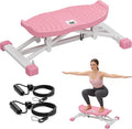 DlandHome Balance Board, Rock Stepper with 2 Resistance Bands & Lcd Monitor, Simulate Ski Machine for Exercise at Home, Ski Balance Trainer for Full Body, 265lbs Weight Capacity