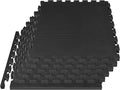 Mat Block Interlocking Foam Tiles Puzzle Mats for Floor 24 SQ FT, 3/4 inch, 6 Tiles, EVA Gym Mat Flooring Exercise Equipment Mat for Home Gym Equipment,APM101BK, Black