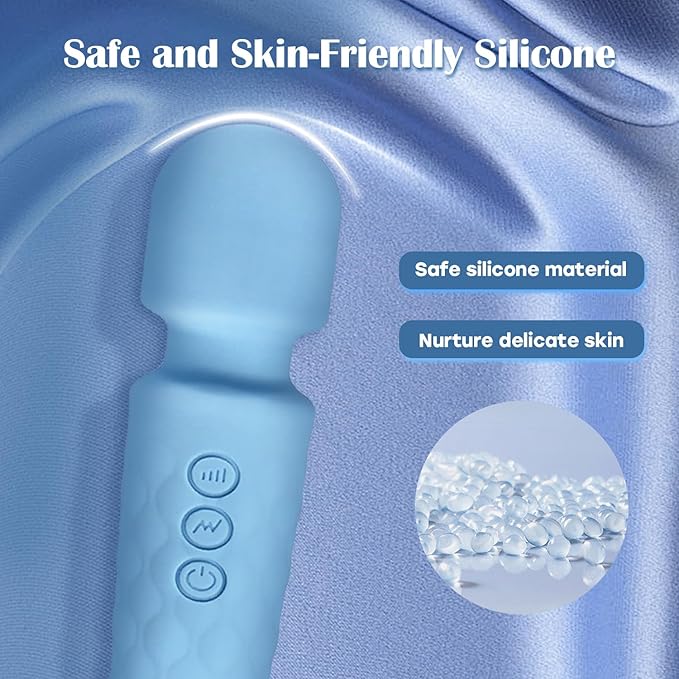 LUMIO Body Back Relaxation Massager - Mini - Travel - 9 Speeds 19 Modes - for Back - Foot - Arm Muscle Relaxation (Blue) (Blue)
