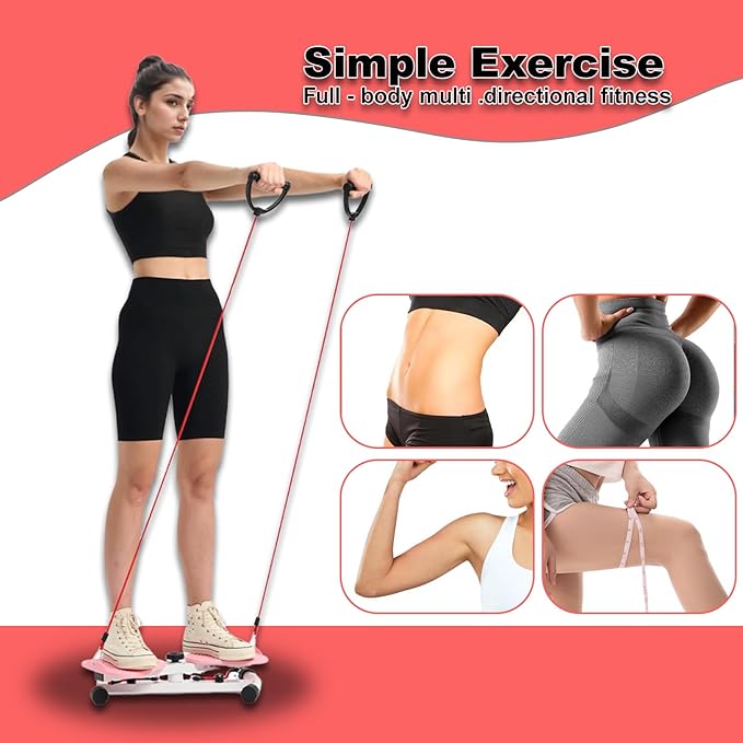 Pilates Twister Set Twisting Exercise Board, 20dB Silent, 150KG Carbon Steel ABS Core, Instant Fat Burn for Home Gym & Body Sculpting