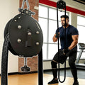 Endless Rope Trainer | Adjustable Resistance Trainer Machine | Suspension Endless Rope Pulley System| Closed-Loop Nylon Rope | Home Gym Infinity Rope for Interval Resistance Training Black