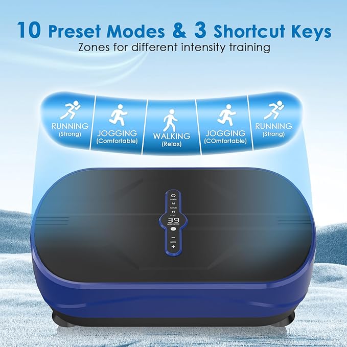 Vibration Plate Exercise Machine - Whole Body Workout Vibration Platform Lymphatic Drainage Machine for Weight Loss Home Fitness with Resistance Bands Remote