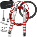 Speed Weighted Jump Rope with Secure Lock Mechanism, 360° Smooth Swivel, Non-Slip Matte Textured Handles, Features 2 Performance Cords for Effective Fitness Workouts
