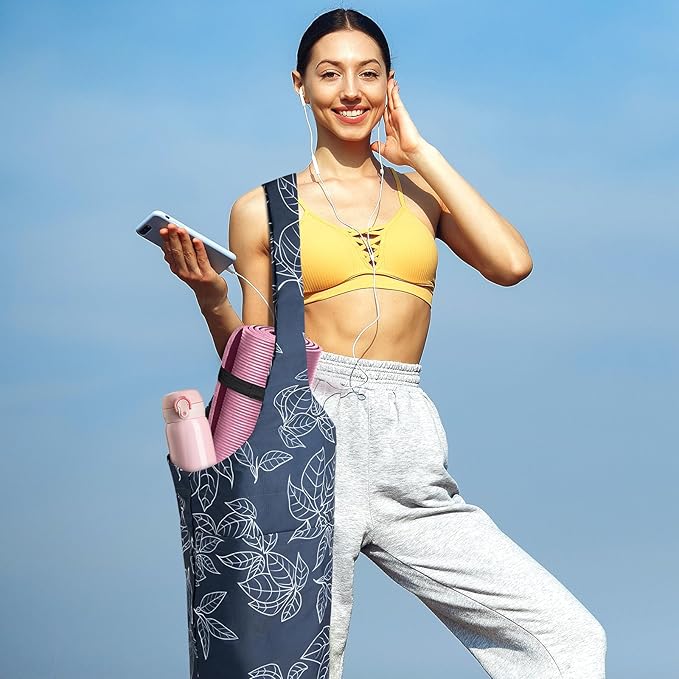 IwIeIaIrI Yoga Mat Bag for Women with Large Size Pocket and Zipper Pocket,Yoga Gifts Accessories with Adjustable Shoulder Strap- Fits Most Workout Stuff