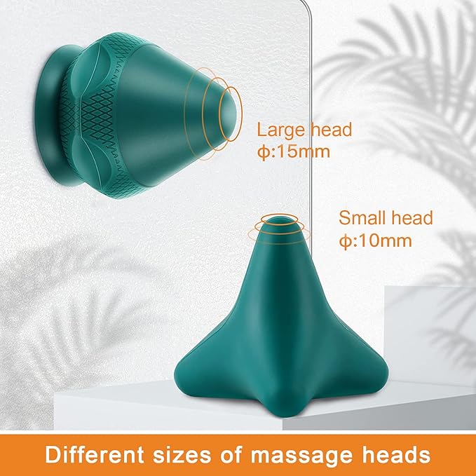 Trigger Point Massage Ball Deep Tissue, Manual Massage Balls Kit with Suction Cup to Relieve Muscle Pain and Tension in The Back, Neck, arms, Shoulders and Legs (Green)