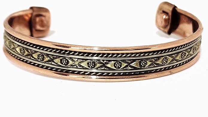 Copper Bracelet Magnetic Pure Copper Therapy Effective & Natural Relief Cuff for Women's & Men's