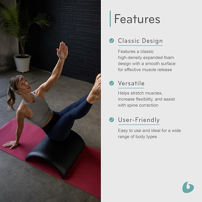 Balanced Body Baby Arc, West Coast Style, Lightweight Pilates Tool, Spine Corrector, Back Stretcher, Workout Equipment and Physical Therapy Arch for Home Gym or Studio